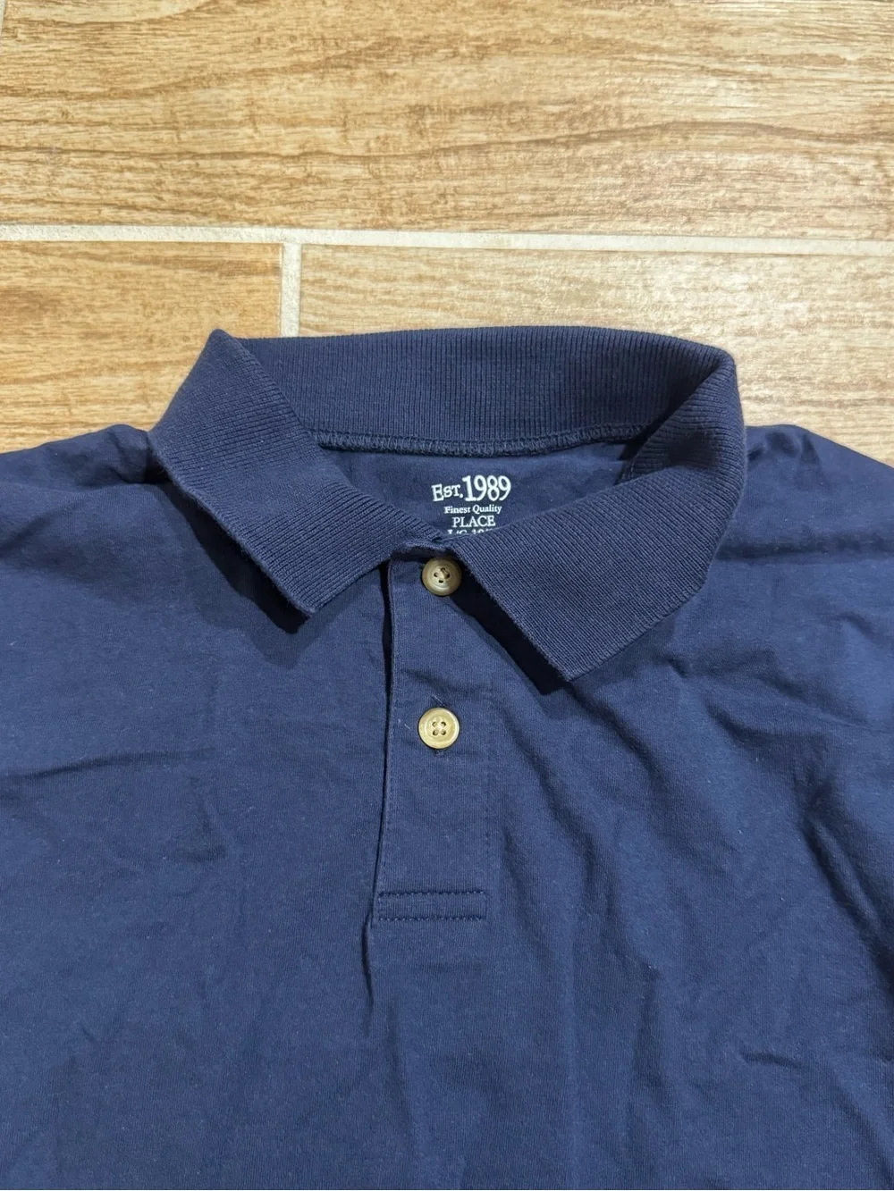 the children’s place navy blue long sleeve polo shirt